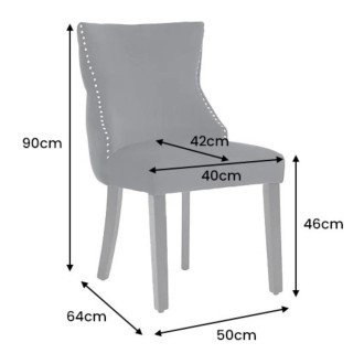 Chaise REGINA cappuccino et noire dimensions