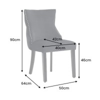 Chaise REGINA cappuccino et noire dimensions