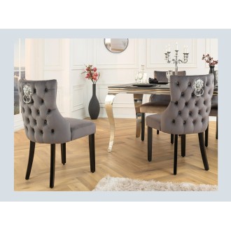 Chaise REGINA grise anthracite vue de dos