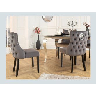Chaise REGINA grise anthracite vue de côté
