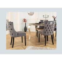 Chaise REGINA grise anthracite vue de côté