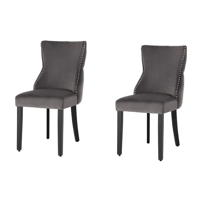 Lot de 2 chaises REGINA gris anthracite
