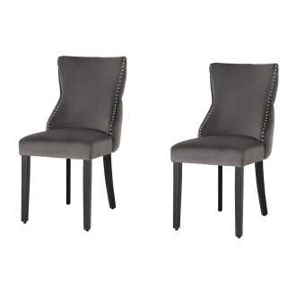Lot de 2 chaises REGINA gris anthracite