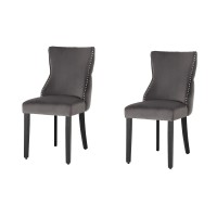Lot de 2 chaises REGINA gris anthracite