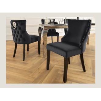 Chaise REGINA noire et dossier bas mise en situation
