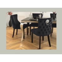 Chaise REGINA noire et dossier bas vue de dos rapprochée
