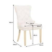 Chaise REGINA beige et dorée dimensions