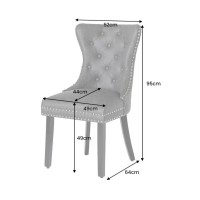 Chaise REGINA grise et marron foncé dimensions