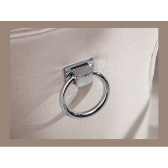 Zoom sur l'anneau de la chaise REGINA beige en lin