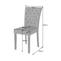 Chaise REGINA noire en cuir dimensions