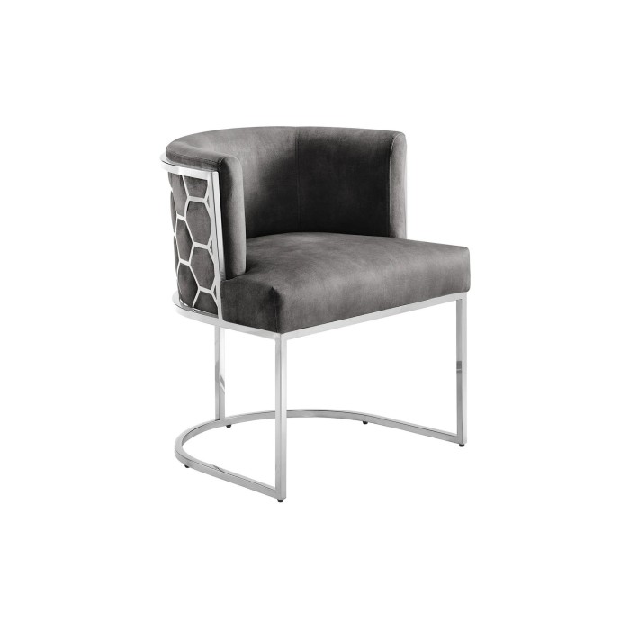 Chaise VELTO grise nid d'abeille