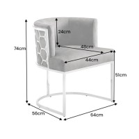 Chaise VELTO grise nid d'abeille dimensions