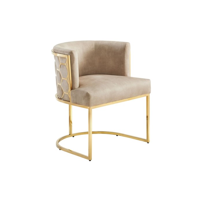 Chaise VELTO beige et dorée