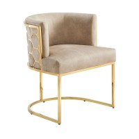 Chaise VELTO beige et dorée