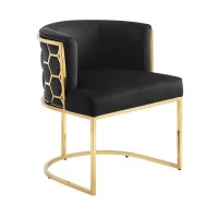 Chaise VELTO noire et dorée