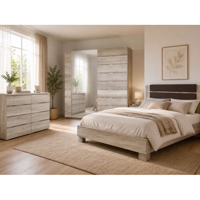 Commode ROMI 4 tiroirs et 1 porte vue en situation avec d'autres meubles de la collection ROMI