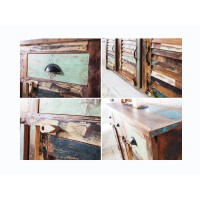 Zoom sur les détails du buffet PATCHWOOD full bois