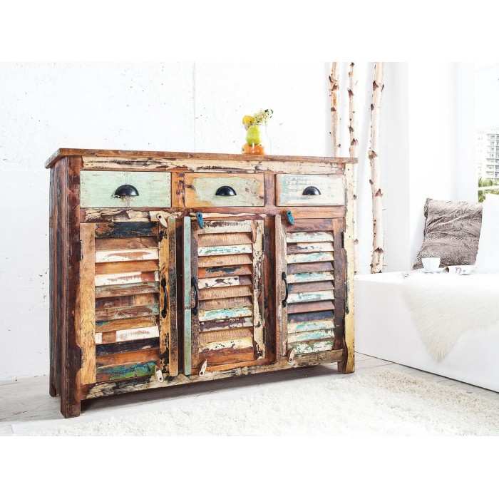 Buffet PATCHWOOD full bois vu de côté