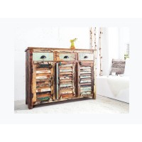 Buffet PATCHWOOD full bois vu de côté