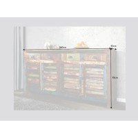 Buffet PATCHWOOD full bois 160cm dimensions