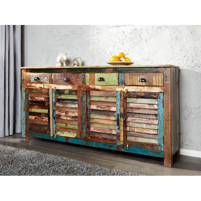 Buffet PATCHWOOD full bois 160cm mis en situation