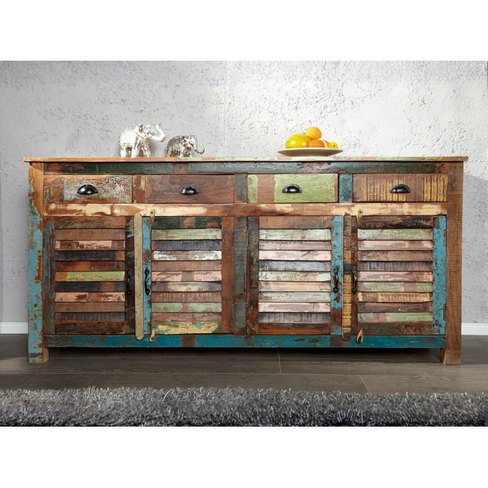 Buffet PATCHWOOD full bois 160cm vu de face