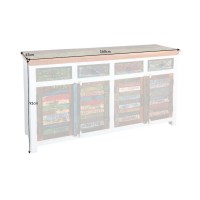 Buffet PATCHWOOD blanc et multicolore 160cm dimensions