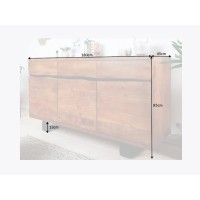 Buffet ARKAYA en bois massif d'acacia et métal noir dimensions