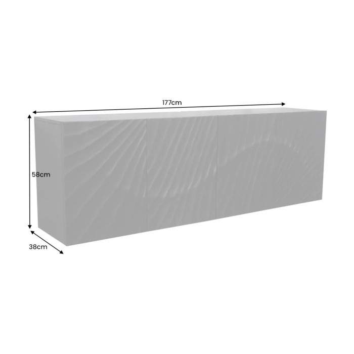 Buffet SILVA noir dimensions