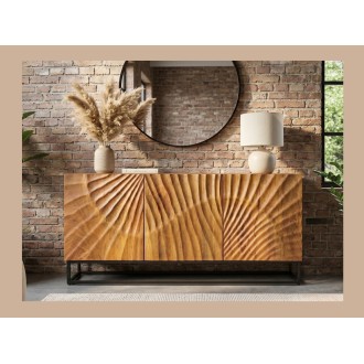 Buffet SILVA en bois massif de manguier 140cm vu de face