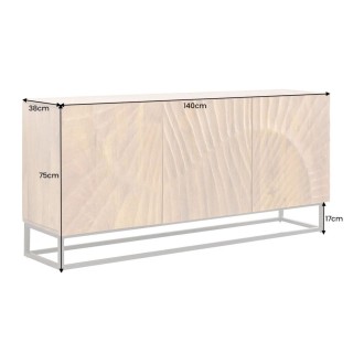 Buffet SILVA en bois massif de manguier 140cm dimensions