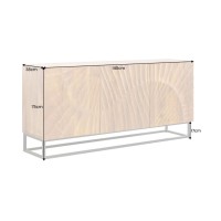 Buffet SILVA en bois massif de manguier 140cm dimensions
