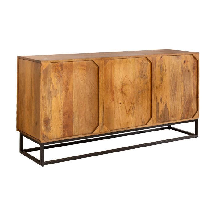 Buffet SILVA en bois massif de manguier 140cm vu de dos