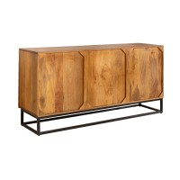 Buffet SILVA en bois massif de manguier 140cm vu de dos