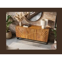 Buffet SILVA en bois massif de manguier 140cm vu de haut