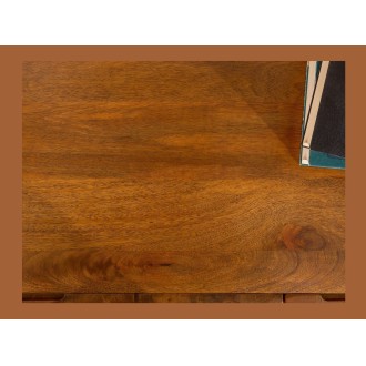 Zoom sur la texture du buffet SILVA en bois massif de manguier 140cm