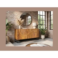 Buffet SILVA en bois massif de manguier 140cm vu de côté