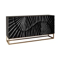 Buffet SILVA noir et doré 140cm