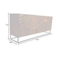 Buffet SILVA en bois massif de manguier 177cm dimensions
