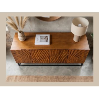 Buffet SILVA en bois massif de manguier 177cm vu de haut