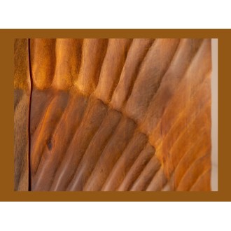 Zoom sur les détails sculptés du buffet SILVA en bois massif de manguier 177cm