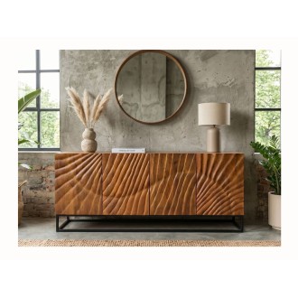 Buffet SILVA en bois massif de manguier 177cm vu de face