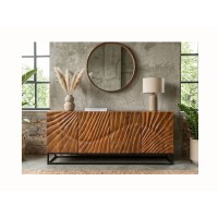 Buffet SILVA en bois massif de manguier 177cm vu de face