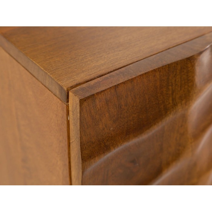 Zoom sur le coin du buffet SILVA en bois massif de manguier 177cm