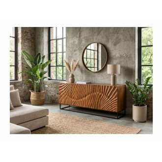 Buffet SILVA en bois massif de manguier 177cm vu éloignée