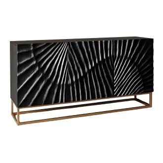 Buffet SILVA 177cm en bois de manguier noir
