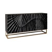 Buffet SILVA 177cm en bois de manguier noir
