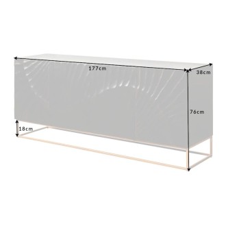 Buffet SILVA 177cm en bois de manguier noir dimensions