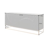 Buffet SILVA 177cm en bois de manguier noir dimensions