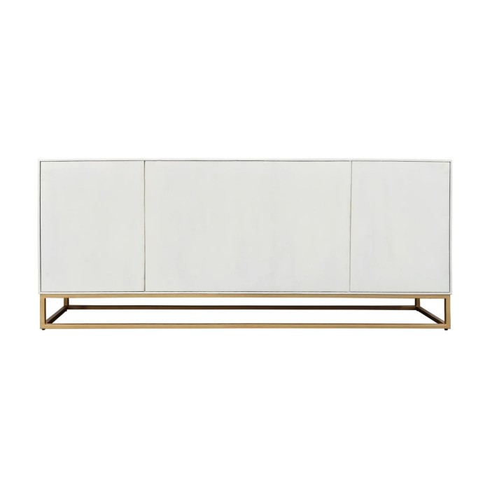 Buffet SILVA 177cm en bois massif de manguier blanc vu de dos